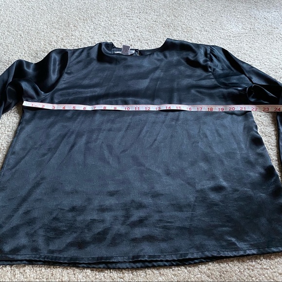 Blouse, Black Long Sleeve Vintage Richard & Jones - Picture 2 of 6